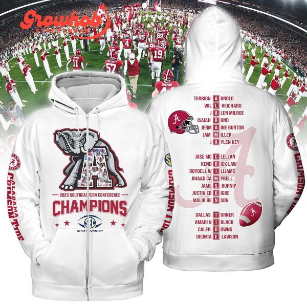 2023 Alabama Crimson Tide Big Al SEC Championship Hoodie Shirts White Design