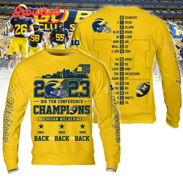 2023 Michigan Wolverines Champions Yellow Version Hoodie Shirts