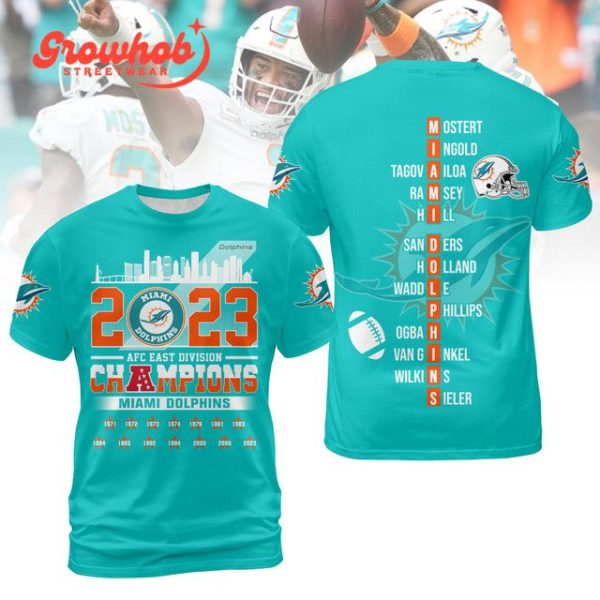 2023 AFC East Division Champions City Miami Dolphins Green Hoodie Shirts