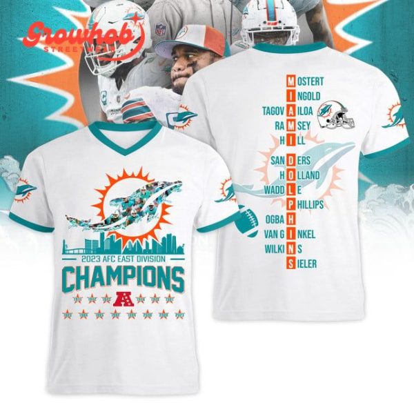 2023 AFC East Division Champions Miami Dolphins Hoodie Shirts White