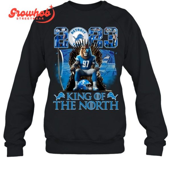 2023 Champions Detroit Lions Roary The King Of The North T-Shirt