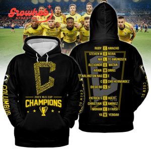 2023 Columbus Crew Soccer Champions Hoodie Shirts Black Design