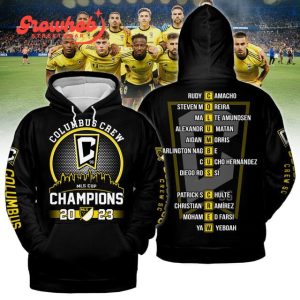 2023 Columbus Crew MLS Cup Champions Hoodie Shirts Black Design
