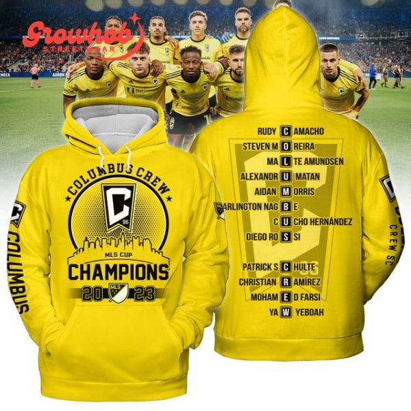 2023 Columbus Crew MLS Cup Champions Yellow Edition Hoodie Shirts