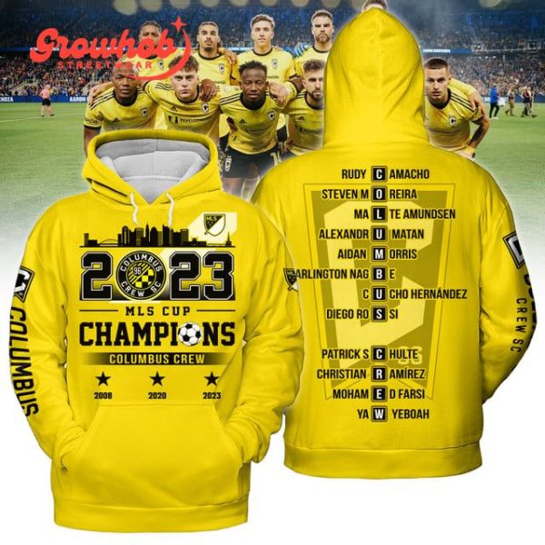 2023 Columbus Crew Soccer Champions Yellow Edition Hoodie Shirts