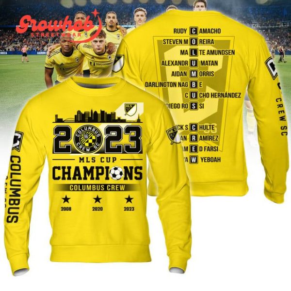 2023 Columbus Crew Soccer Champions Yellow Edition Hoodie Shirts