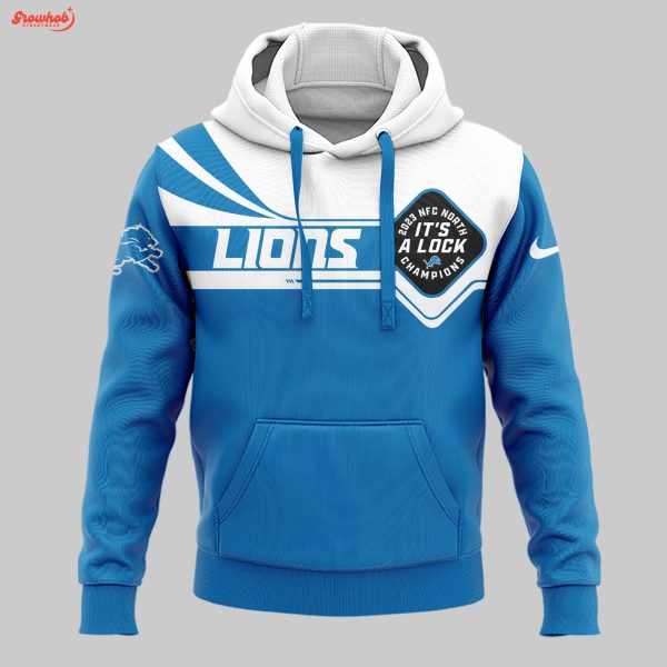 2023 Detroit Lions 90th Champs NFC North It’s A Lock Blue Hoodie Shirts