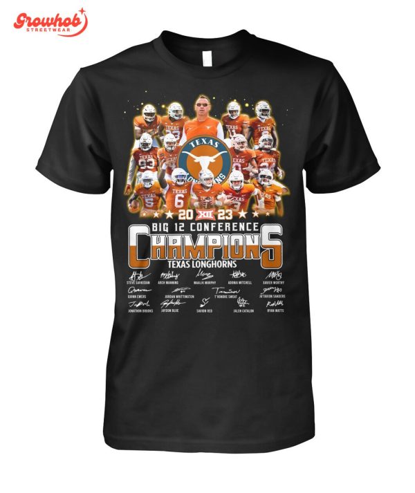 2023 Texas Longhorns Big 12 Conference Football Champions T-Shirt