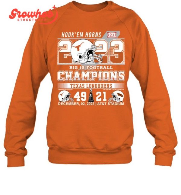 2023 Texas Longhorns Big 12 Football Champions T-Shirt
