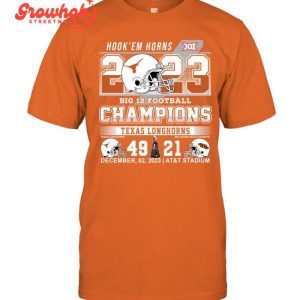 Orange Version Texas Longhorns 2023 Champions Big 12 Football Conference Hoodie Shirts