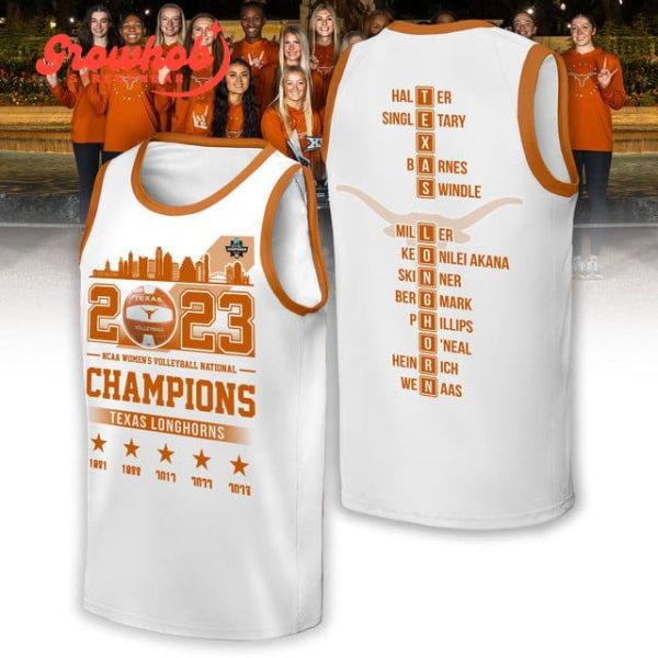 2023 Texas Longhorns NCAA Volleyball Champions White Design Hoodie Shirts