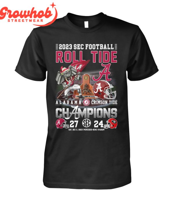 Alabama Crimson Tide 2023 SEC Football Champions Roll Tide T-Shirt