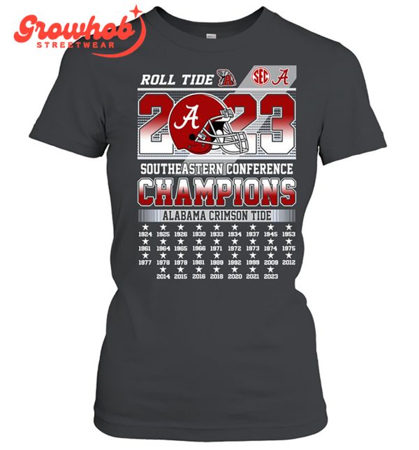 Alabama Crimson Tide Roll Tide 2023 Southeastern Conference Champions T-Shirt