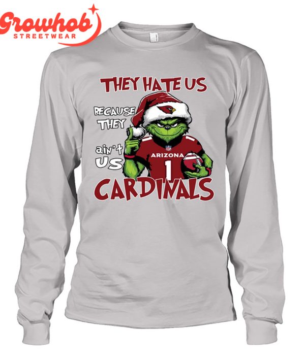 Arizona Cardinals Grinch Hate Us Christmas T-Shirt