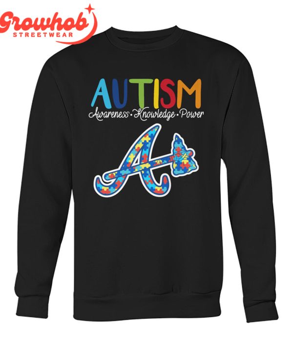 Atlanta Braves MLB Autism Awareness Knowledge Power T-Shirt