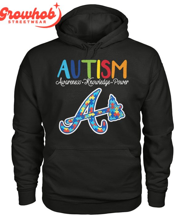 Atlanta Braves MLB Autism Awareness Knowledge Power T-Shirt