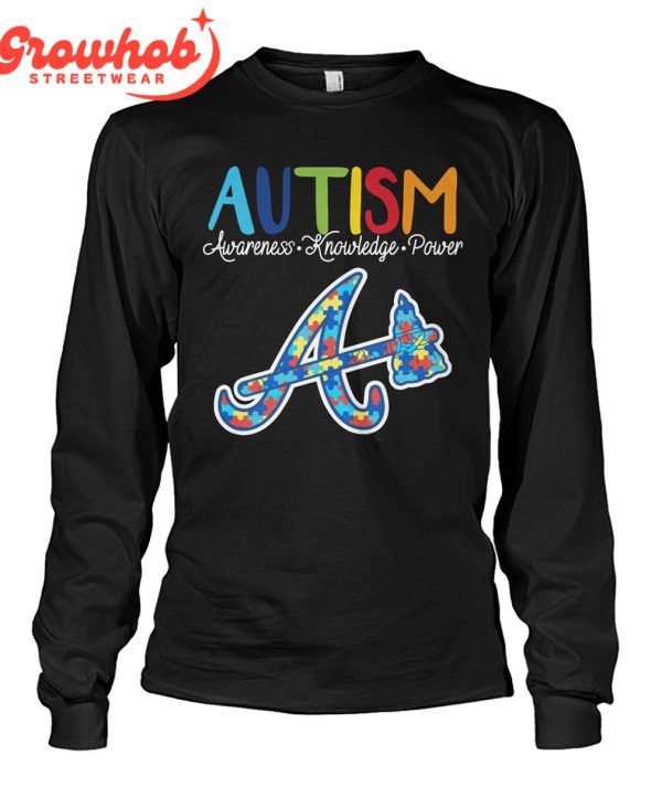 Atlanta Braves MLB Autism Awareness Knowledge Power T-Shirt