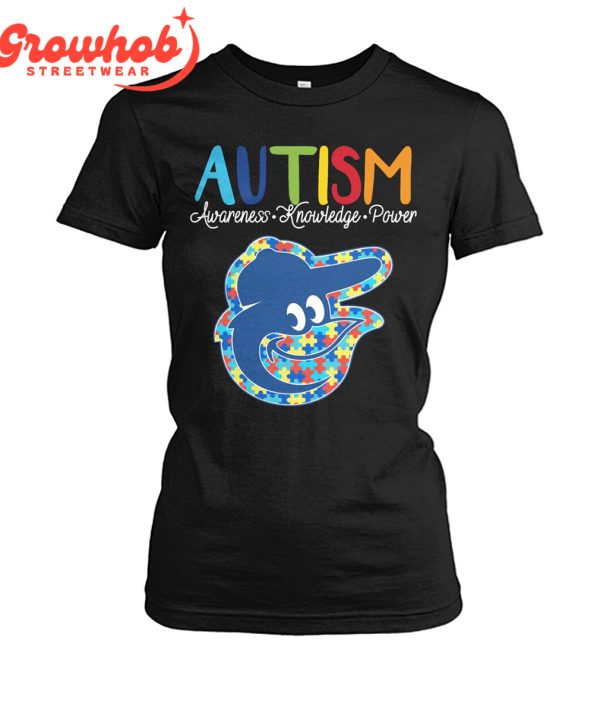 Baltimore Orioles MLB Autism Awareness Knowledge Power T-Shirt