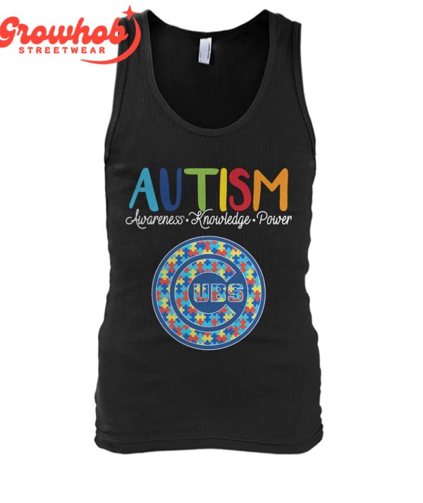 Chicago Cubs MLB Autism Awareness Knowledge Power T-Shirt