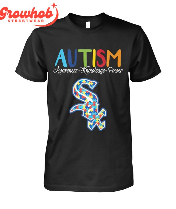 Chicago White Sox MLB Autism Awareness Knowledge Power T-Shirt