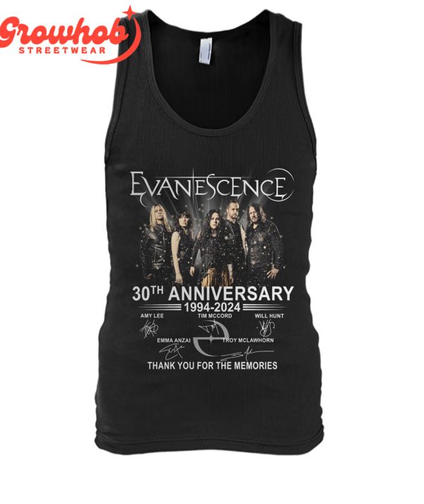 Evanescence Rock Band Anniversary 30 Years Of Memories T-Shirt
