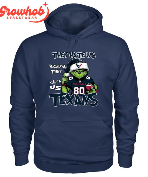 Houston Texans Grinch Hate Us Christmas T-Shirt