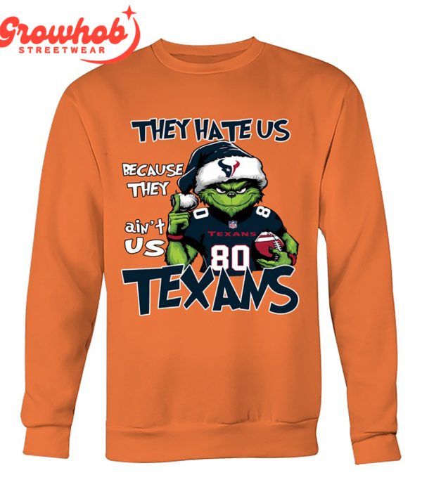 Houston Texans Grinch Hate Us Christmas T-Shirt