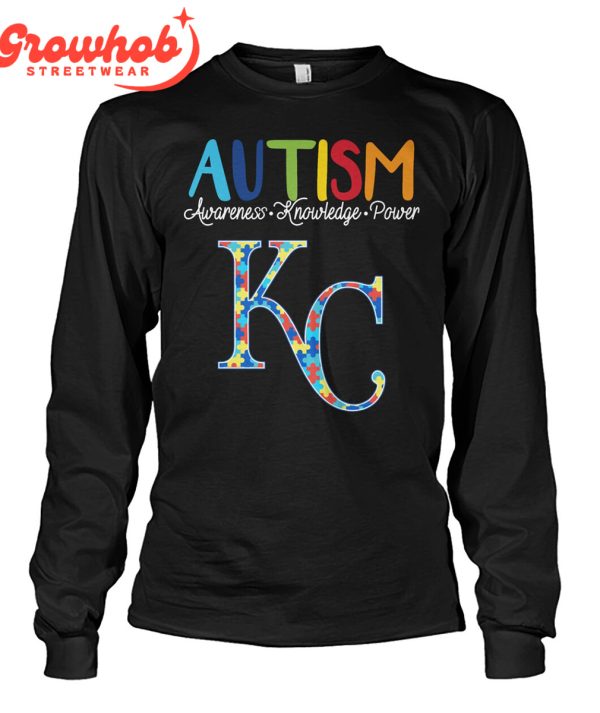 Kansas City Royals MLB Autism Awareness Knowledge Power T-Shirt