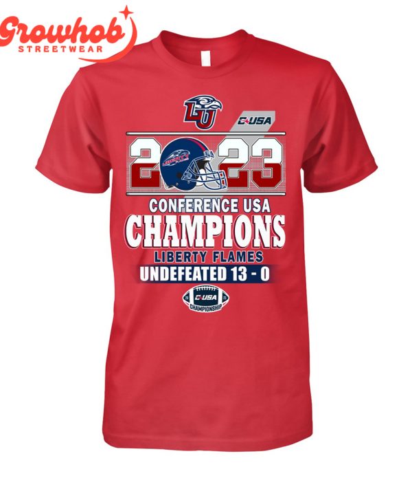 Liberty Flames 2023 Conference USA Champions Undefeated T-Shirt