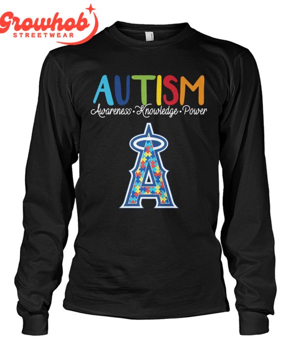 Los Angeles Angels MLB Autism Awareness Knowledge Power T-Shirt