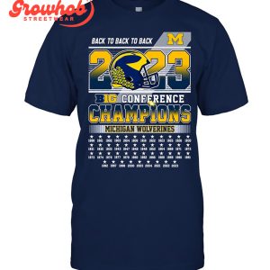 Michigan Wolverines 2023 Big Ten Conference Hoodie Shirts Blue Design