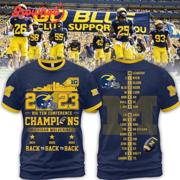 Michigan Wolverines 2023 Champions Hoodie Shirts Blue Design