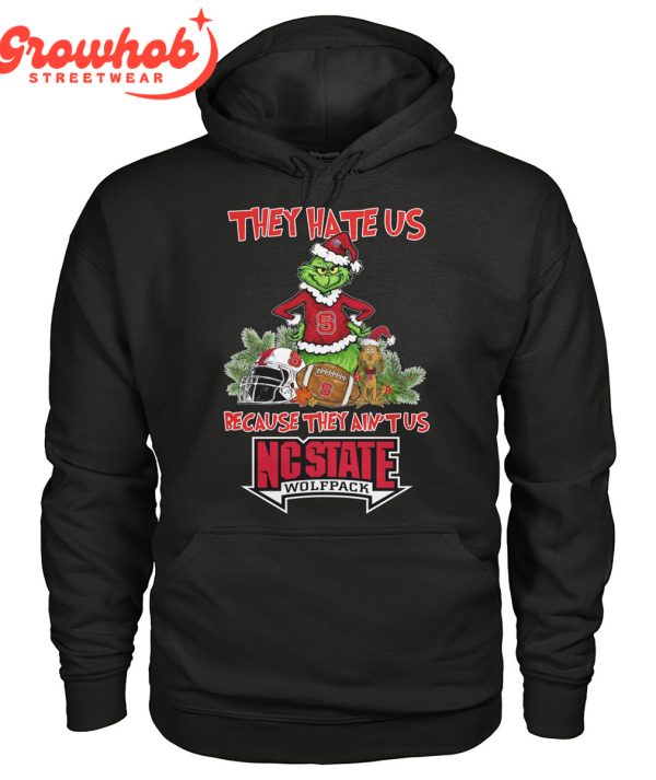 NC State Wolfpack Grinch Hate Us Christmas T-Shirt