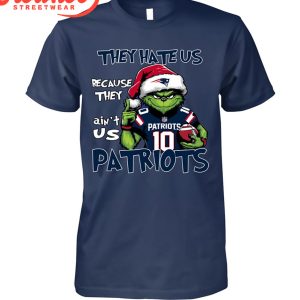 New England Patriots Grinch Hate Us Christmas T-Shirt