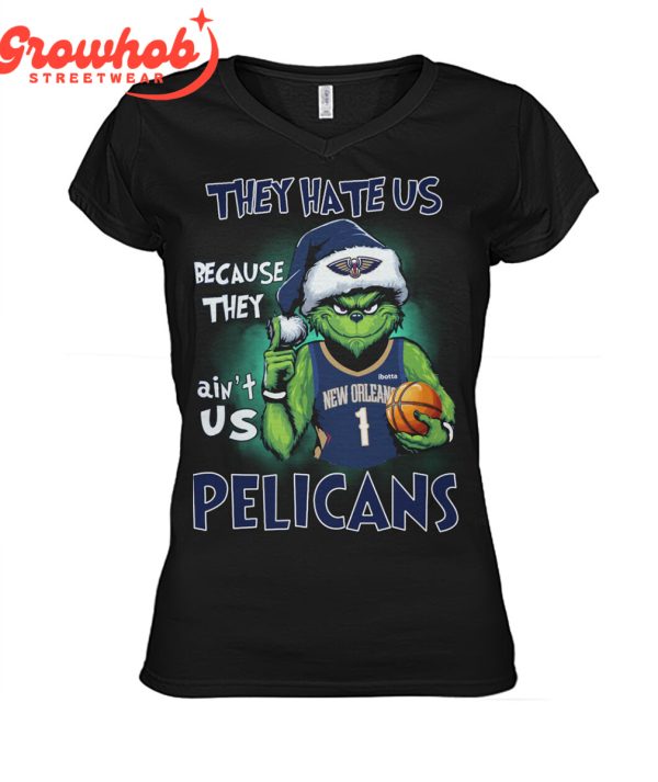New Orleans Pelicans Grinch Hate Us Christmas T-Shirt