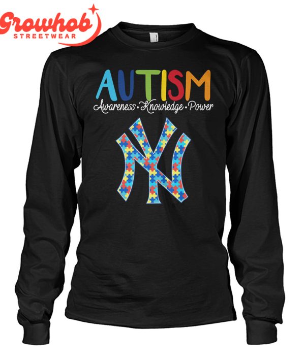 New York Yankees MLB Autism Awareness Knowledge Power T-Shirt