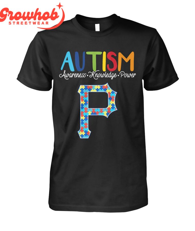 Pittsburgh Pirates MLB Autism Awareness Knowledge Power T-Shirt