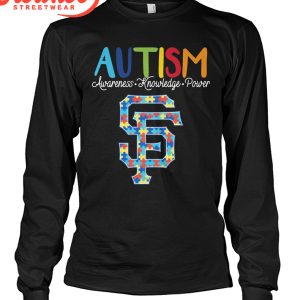 San Francisco Giants MLB Autism Awareness Knowledge Power T-Shirt