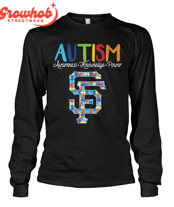 San Francisco Giants MLB Autism Awareness Knowledge Power T-Shirt