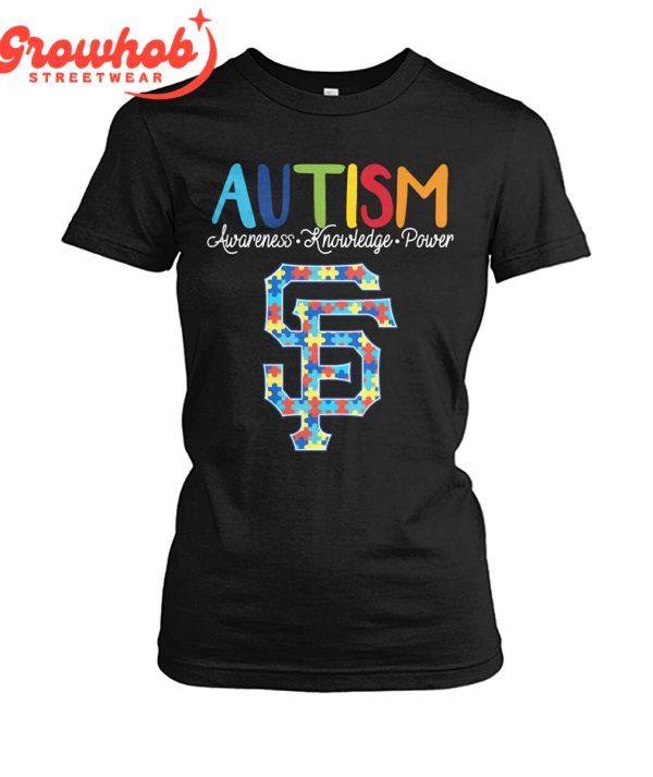 San Francisco Giants MLB Autism Awareness Knowledge Power T-Shirt