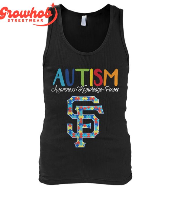 San Francisco Giants MLB Autism Awareness Knowledge Power T-Shirt