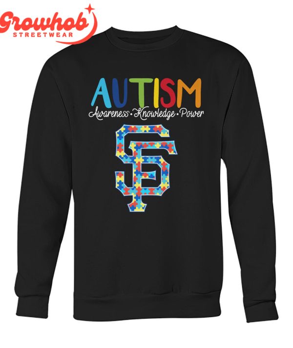 San Francisco Giants MLB Autism Awareness Knowledge Power T-Shirt