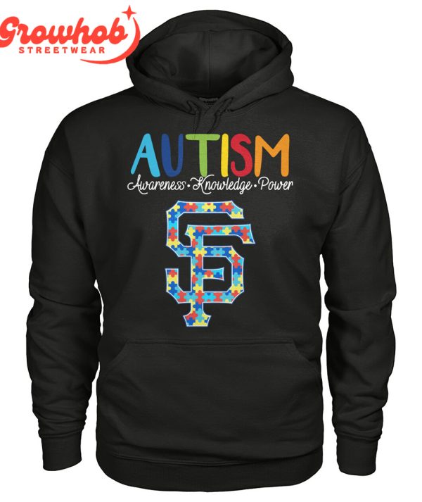 San Francisco Giants MLB Autism Awareness Knowledge Power T-Shirt