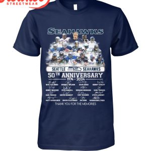 Seattle Seahawks Anniversary 50 Years Of Memories T-Shirt