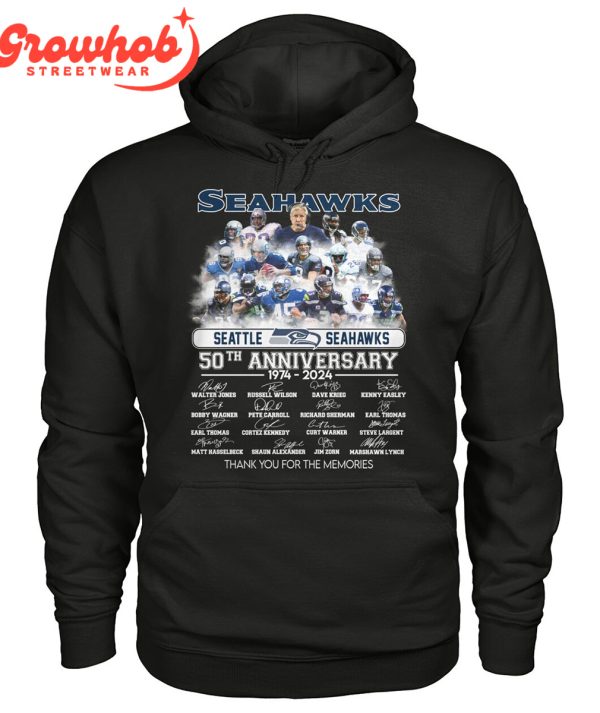 Seattle Seahawks Anniversary 50 Years Of Memories T-Shirt