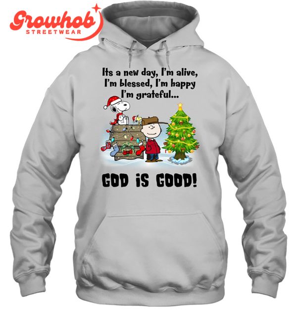 Snoopy Charlie Brown God Is Good Christmas T-Shirt