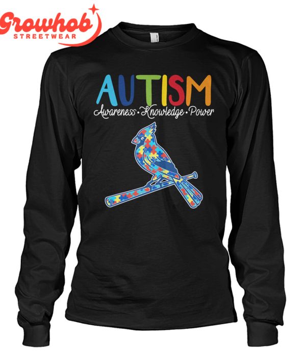 St. Louis Cardinals MLB Autism Awareness Knowledge Power T-Shirt