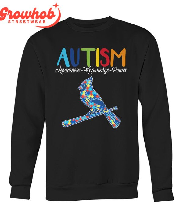 St. Louis Cardinals MLB Autism Awareness Knowledge Power T-Shirt