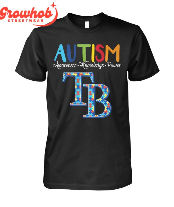Tampa Bay Rays MLB Autism Awareness Knowledge Power T-Shirt