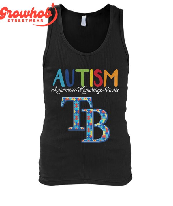 Tampa Bay Rays MLB Autism Awareness Knowledge Power T-Shirt